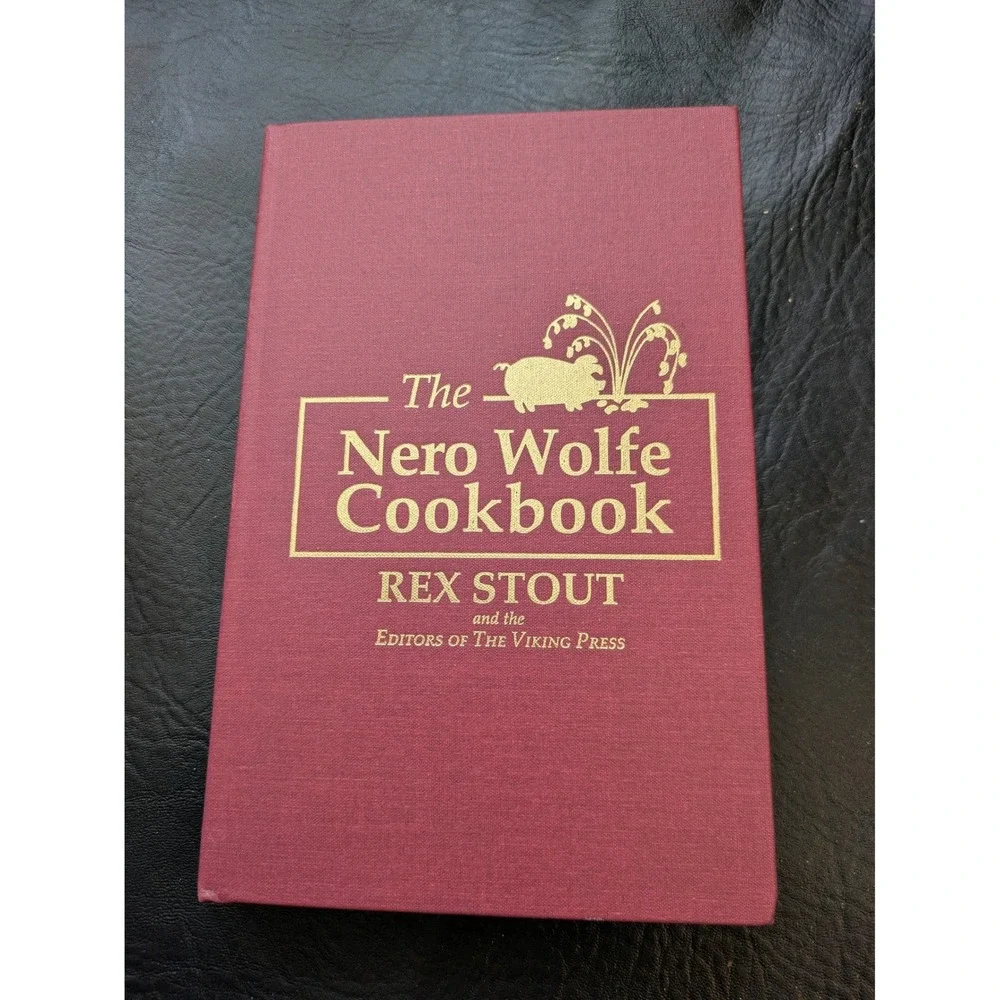 The Nero Wolfe Cookbook Rex Stout Amereon House Hardcover Red Gold Gilt